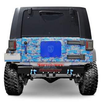 Steinjager® - Cap Style Stubby Black Rear HD Bumper