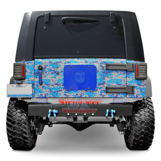Steinjager® - Cap Style Stubby Textured Black Rear HD Bumper