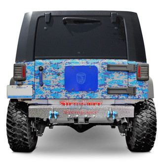 Steinjager® - Cap Style Stubby Gray Hammertone Rear HD Bumper