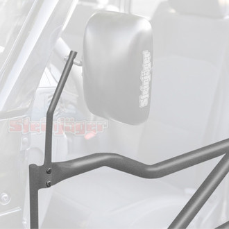 Steinjager® - Gray Hammertone Driver and Passenger Side Mirror Kit for Front Tubular doors