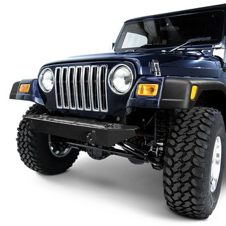 Steinjager® - Cap Style Mid Width Black Front HD Bumper
