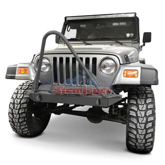 Steinjager® - Stubby Raw Front Winch HD Bumper with Stinger