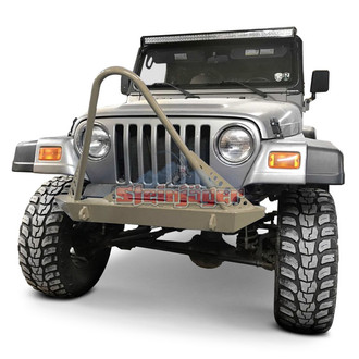 Steinjager® - Stubby Military Beige Front Winch HD Bumper with Stinger