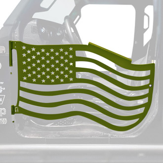 Steinjager® - Premium American Flag Style Locas Green Front Trail Door Kit