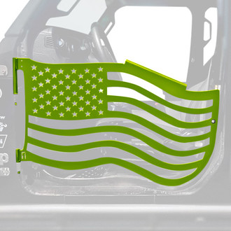 Steinjager® - Premium American Flag Style Gecko Green Front Trail Door Kit