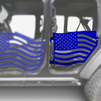 Steinjager® - Premium American Flag Style Southwest Blue Rear Trail Door Kit
