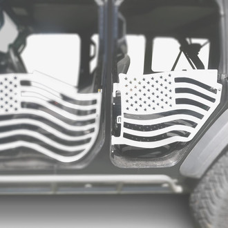 Steinjager® - Premium American Flag Style Cloud White Rear Trail Door Kit