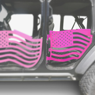 Steinjager® - Premium American Flag Style Hot Pink Rear Trail Door Kit
