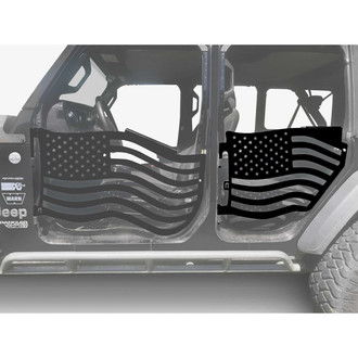 Steinjager® - Premium American Flag Style Black Rear Trail Door Kit