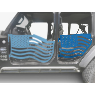 Steinjager® - Premium American Flag Style Playboy Blue Rear Trail Door Kit