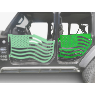 Steinjager® - Premium American Flag Style Neon Green Rear Trail Door Kit