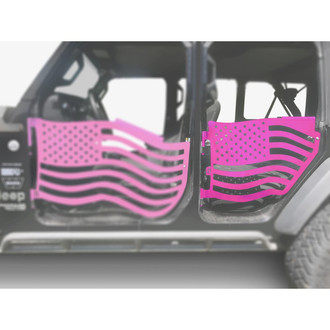 Steinjager® - Premium American Flag Style Hot Pink Rear Trail Door Kit
