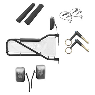 Steinjager® - Black Front Tube Door Kit with White Mesh