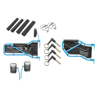 Steinjager® - Playboy Blue Front and Rear Tube Door Kit with Black Mesh