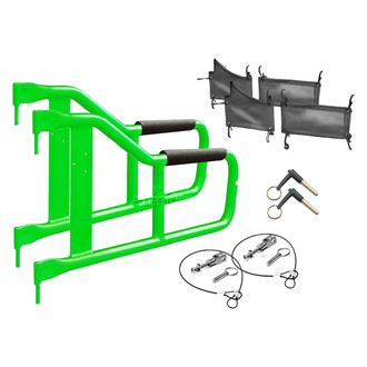 Steinjager® - Neon Green Front Tube Door Kit with Black Mesh