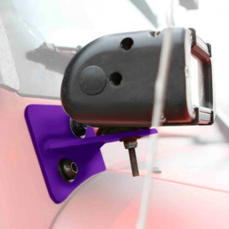 Steinjager® - A-Pillar Mounted Luminous Flux 4" 2x20W Rectangular Sinbad Purple Housing Combo Spot/Flood Beam LED Light and Bracket