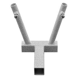 Steinjager® - Gray Hammertone Hitch Mounted Dual Flag Holder Kit