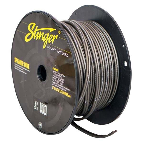 Stinger® - 12 AWG 2-Way 100' Matte Gray Stranded GPT Speaker Wire