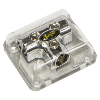 Stinger® - Shoc-Krome Plated 2-Position Power Distribution Block (3 x 4 AWG In, 3 x 4 AWG Out)