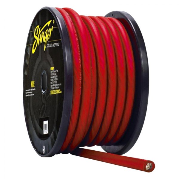 Stinger® - Pro Series 1/0 AWG Single 50' Matte Red Stranded PVC Power Wire