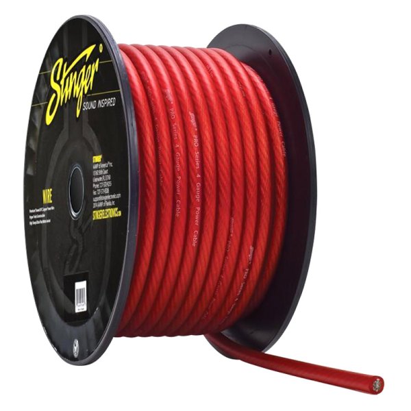 Stinger® - Pro Series 4 AWG Single 250' Matte Red Stranded PVC Power Wire