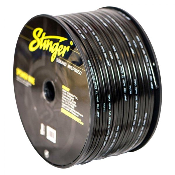 Stinger® - Pro Series 12 AWG 2-Way 500' Black Stranded PVC Speaker Wire