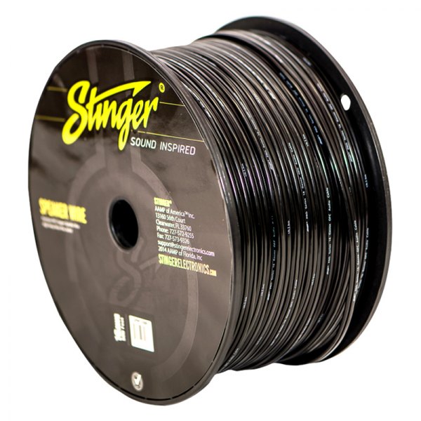 Stinger® - Pro Series 16 AWG 2-Way 500' Black Stranded PVC Speaker Wire