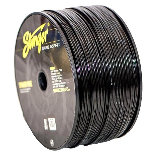 Stinger® - Pro Series 18 AWG 2-Way 1000' Black Stranded PVC Speaker Wire