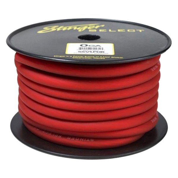 Stinger® - Select Series 1/0 AWG Single 50' Matte Red Stranded PVC Power Wire