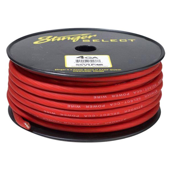Stinger® - Select Series 4 AWG Single 100' Matte Red Stranded PVC Power Wire