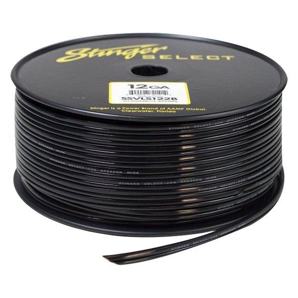Stinger® - Select Series 12 AWG 2-Way 250' Black Stranded GPT Speaker Wire