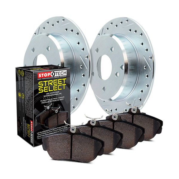  StopTech® - Select Sport Drilled and Slotted 1-Piece Rear Brake Kit