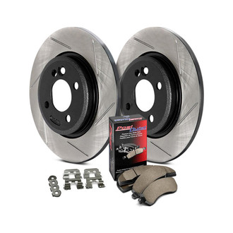 StopTech® - Street Slotted 1-Piece Rear Brake Kit