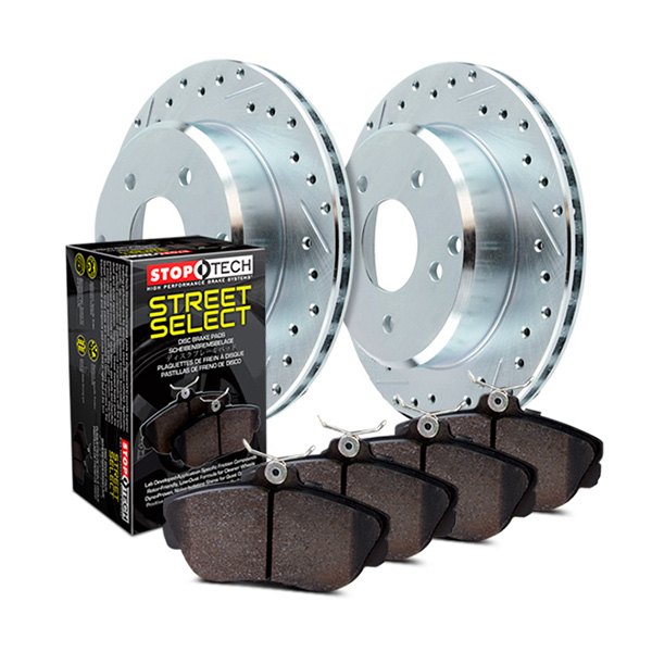 Stoptech 937.34025 Street Axle Pack Front Slotted 