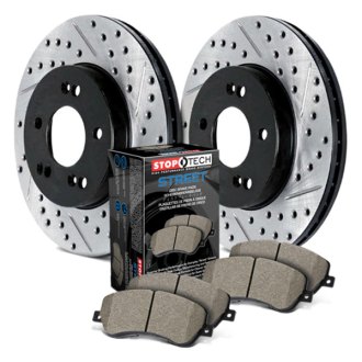 Front Stoptech 937.61063 Street Axle Pack Slotted