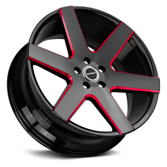 CODA Gloss Black with Candy Red Milled Accents
