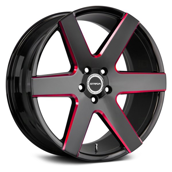 STRADA® - CODA Gloss Black with Candy Red Milled Accents