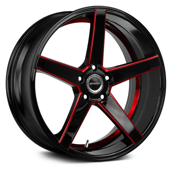 STRADA® - PERFETTO Gloss Black with Candy Red Milled Accents