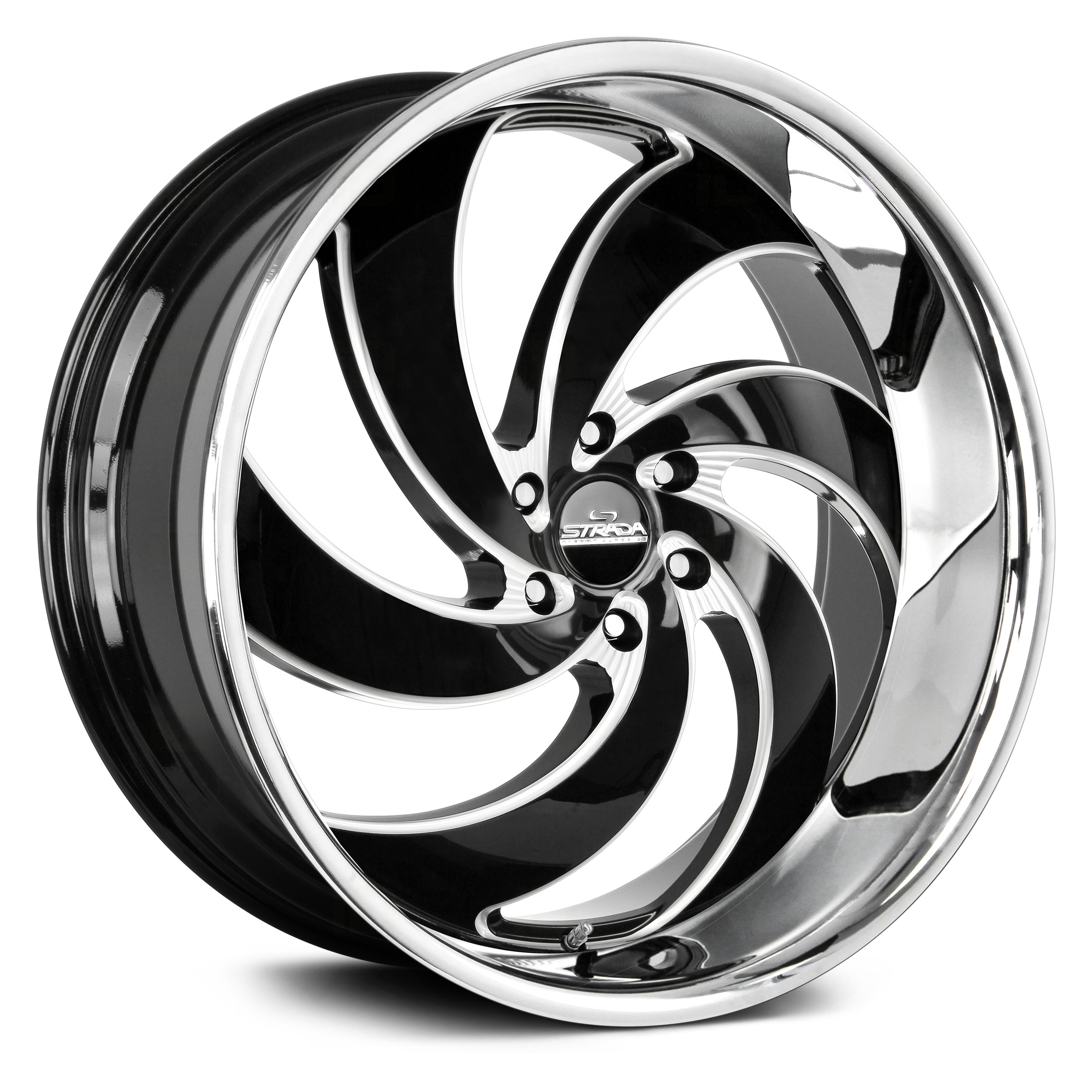 STRADA STREET CLASSICS® RETRO 6 Wheels - Gloss Black with Milled