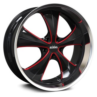 STRADA STREET CLASSICS® - OLD SKOOL Gloss Black with Candy Red Milled Accents and SS Lip