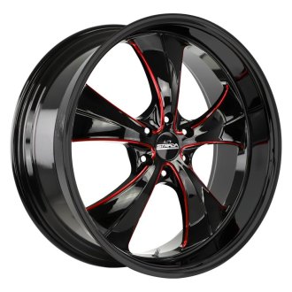 STRADA STREET CLASSICS® - OLD SKOOL Gloss Black with Candy Red Milled Accents