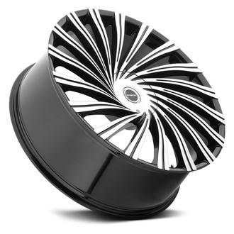 TORNADO Gloss Black with Machined Face 