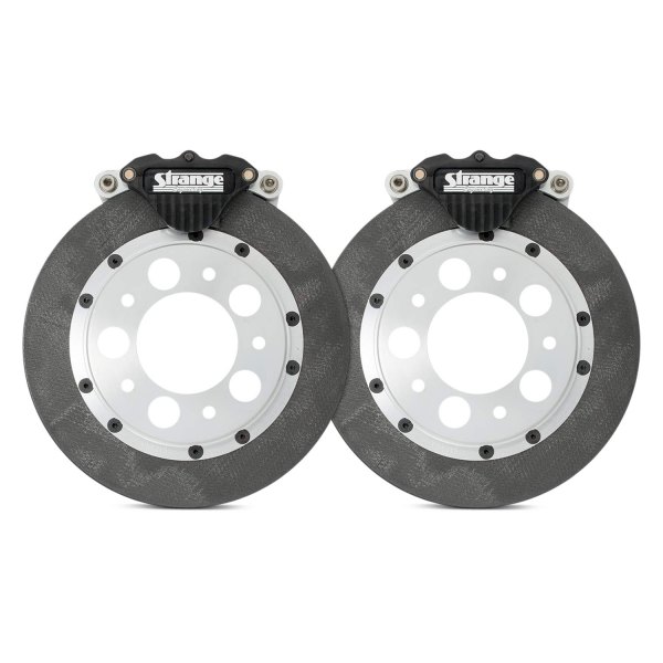 Strange® C4690WC Carbon Plain 2Piece Rotor Front Brake Kit