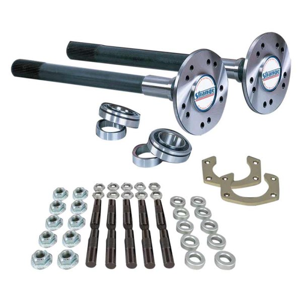 Strange® - Pro Race™ Rear Axle Package with Axle Bearings, Retainer Plates and Upgrade to A1027 5/8" Studs