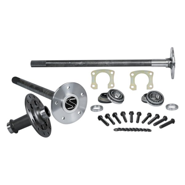 Strange® - Alloy Rear Alloy Axle Package with Axle Bearings, Retainer Plates and Studs