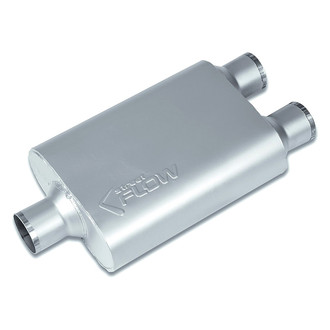 Street Flow® - Aluminized Steel Oval 2 Chamber Exhaust Muffler
