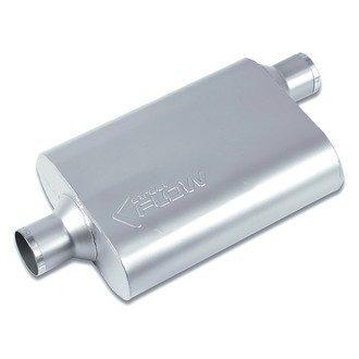 Street Flow® - Aluminized Steel Oval 2 Chamber Exhaust Muffler