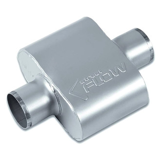 Street Flow® - Aluminized Steel Oval 1 Chamber Exhaust Muffler