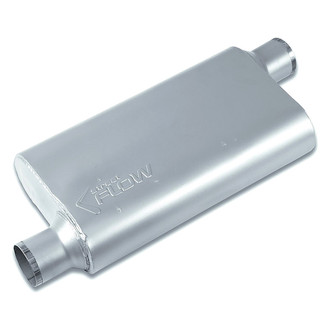 Street Flow® - Aluminized Steel Oval 3 Chamber Exhaust Muffler