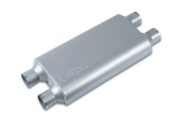 Street Flow® - Aluminized Steel Oval 3 Chamber Exhaust Muffler